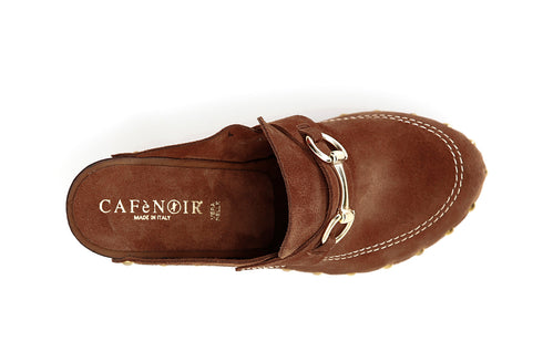 CafèNoir Donna Sabot in pelle scamosciata con morsetto C1HL6050M017 Tabacco